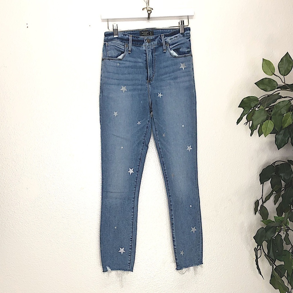 Abercrombie & Fitch Star Detailed Blue Jeans